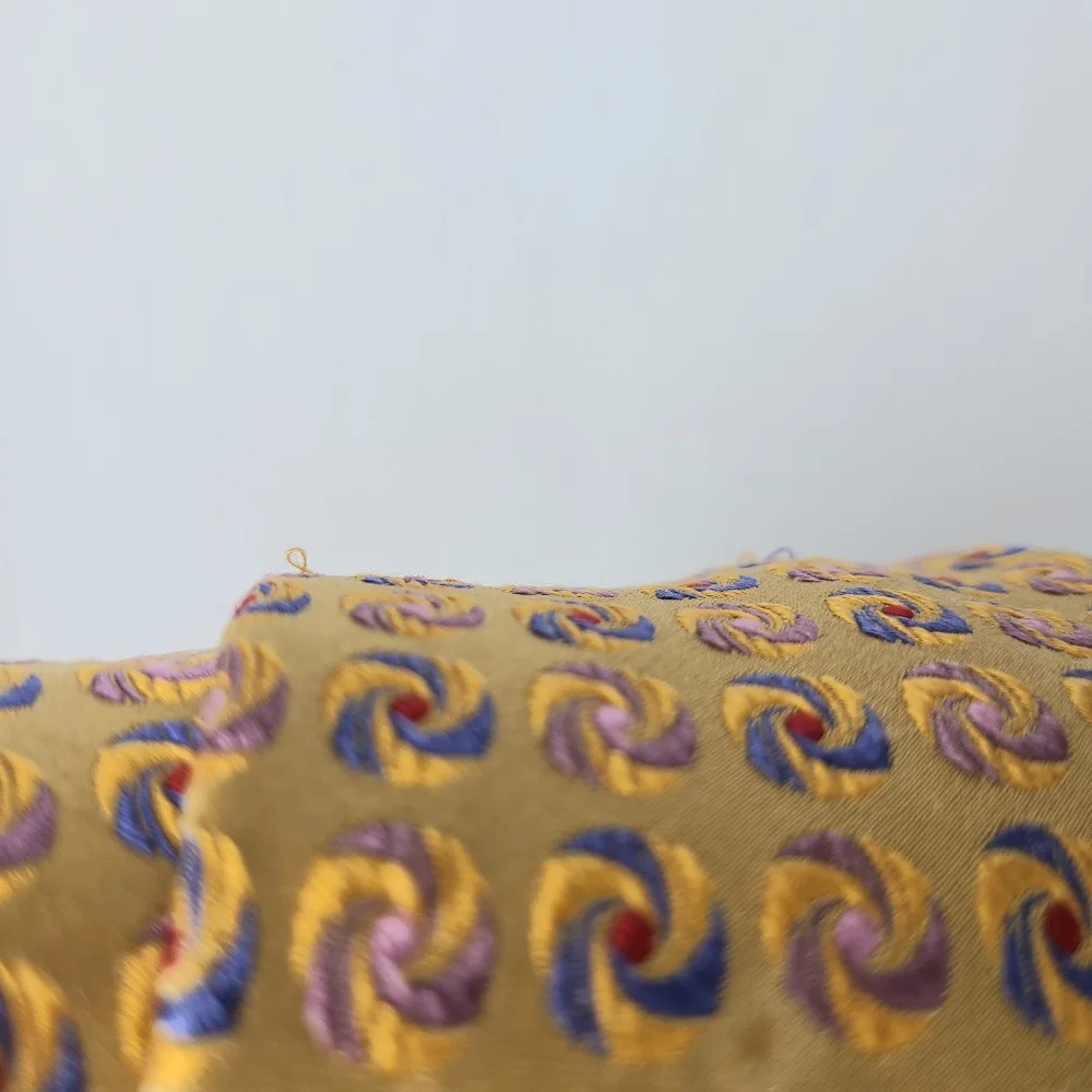 Ted Baker Geometric Print Marigold Pinwheel Swirl Woven Silk Tie